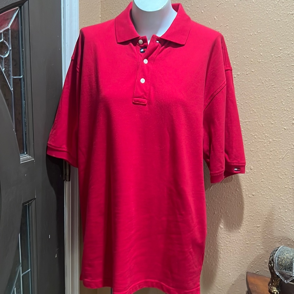 Tommy Hilfiger mens red polo